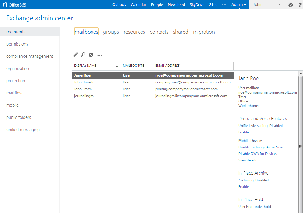 Configuring Forwarding Rule in Microsoft Office 365