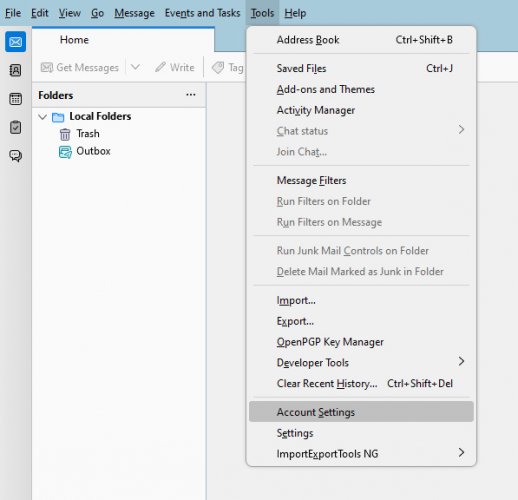 Thunderbird Account Settings