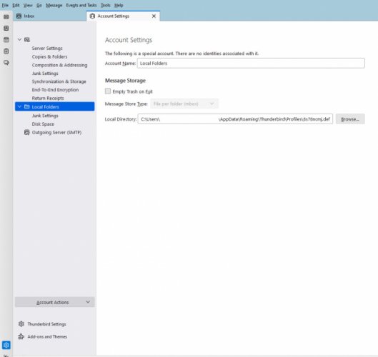 Account Settings List