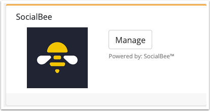 SocialBee panel on the Client Area Homepage